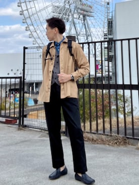 「NOLLEY'S goodman（ノーリーズグッドマン）のアイテム（ブルゾン）」を使った、Tatsuo.YMさん（メンズ・182cm）の春コーディネート