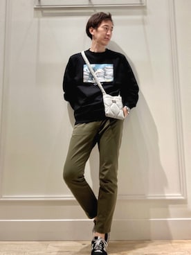 「NOLLEY'S goodman（ノーリーズグッドマン）のアイテム（スウェット）」を使った、Tatsuo.YMさん（メンズ・182cm）の冬コーディネート