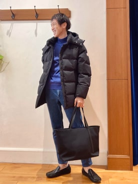 「アイテム（ダウンジャケット/コート）」を使った、Tatsuo.YMさん（メンズ・182cm）の秋コーディネート