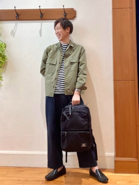 「アイテム（バックパック/リュック）」を使った、Tatsuo.YMさん（メンズ・182cm）の秋コーディネート