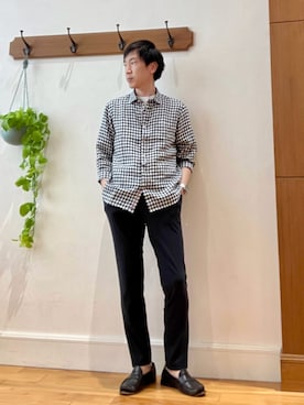 「Stutostein Nolley's（シュテットシュタインノーリーズ）のアイテム（パンツ）」を使った、Tatsuo.YMさん（メンズ・182cm）の春コーディネート