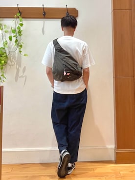 「アイテム（ボディバッグ/ウエストポーチ）」を使った、Tatsuo.YMさん（メンズ・182cm）の夏コーディネート