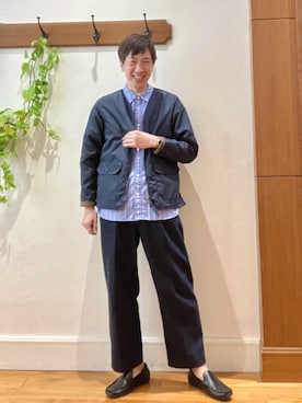 「TAION（タイオン）のアイテム（ブルゾン）」を使った、Tatsuo.YMさん（メンズ・182cm）の冬コーディネート