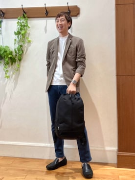 「NOLLEY'S goodman（ノーリーズグッドマン）のアイテム（トップス）」を使った、Tatsuo.YMさん（メンズ・182cm）の秋コーディネート