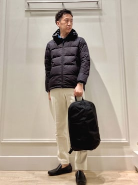 「NOLLEY'S goodman（ノーリーズグッドマン）のアイテム（チノパンツ）」を使った、Tatsuo.YMさん（メンズ・182cm）の秋コーディネート