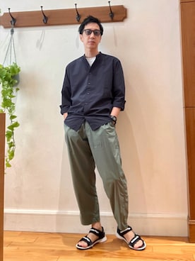「BATONER（バトナー）のアイテム」を使った、Tatsuo.YMさん（メンズ・182cm）の夏コーディネート