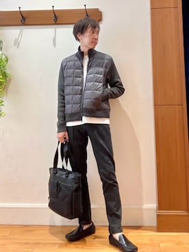 「アイテム（トートバッグ）」を使った、Tatsuo.YMさん（メンズ・182cm）の秋コーディネート