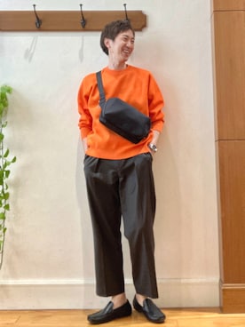 「NOLLEY'S goodman（ノーリーズグッドマン）のアイテム（ニット/セーター）」を使った、Tatsuo.YMさん（メンズ・182cm）の春コーディネート