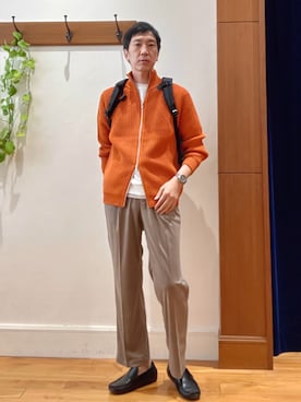 「BATONER（バトナー）のアイテム」を使った、Tatsuo.YMさん（メンズ・182cm）の秋コーディネート