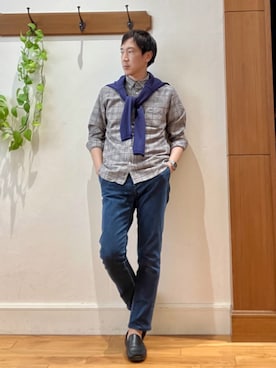 「NOLLEY'S goodman（ノーリーズグッドマン）のアイテム（パンツ）」を使った、Tatsuo.YMさん（メンズ・182cm）の秋コーディネート