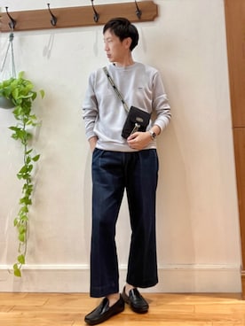 「NOLLEY'S goodman（ノーリーズグッドマン）のアイテム（スウェット）」を使った、Tatsuo.YMさん（メンズ・182cm）の秋コーディネート