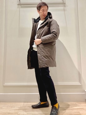 「NOLLEY'S goodman（ノーリーズグッドマン）のアイテム（ニット/セーター）」を使った、Tatsuo.YMさん（メンズ・182cm）の冬コーディネート