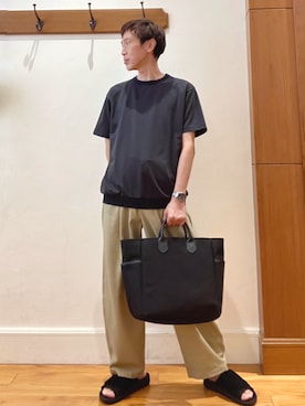 「NOLLEY’S（ノーリーズ）のアイテム」を使った、Tatsuo.YMさん（メンズ・182cm）の夏コーディネート