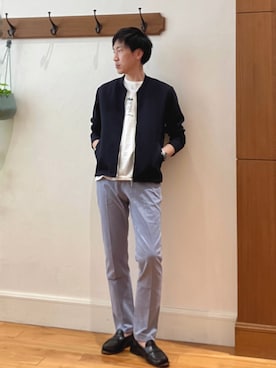 「NOLLEY'S goodman（ノーリーズグッドマン）のアイテム（ブルゾン）」を使った、Tatsuo.YMさん（メンズ・182cm）の春コーディネート