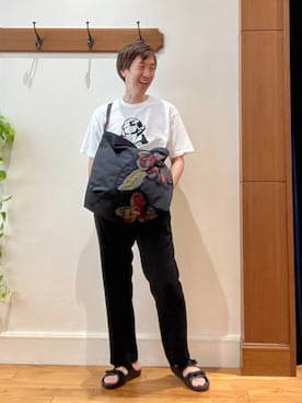 「NOLLEY'S goodman（ノーリーズグッドマン）のアイテム（その他パンツ）」を使った、Tatsuo.YMさん（メンズ・182cm）の夏コーディネート