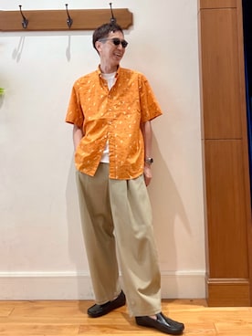 「TYMER（タイマー）の【TYMER/タイマー】OLIVER TY105 POLARIZED 偏光レンズ（サングラス、ブラウン系）」を使った、Tatsuo.YMさん（メンズ・182cm）の夏コーディネート