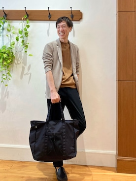 「アイテム（カーディガン/ボレロ）」を使った、Tatsuo.YMさん（メンズ・182cm）の夏コーディネート