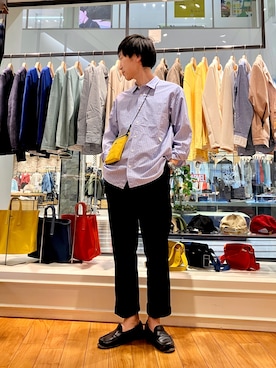 「ショルダーポーチ」｜Tatsuo.YMさん（メンズ・182cm）の冬コーディネート
