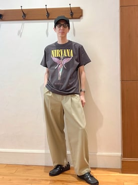 「IZIPIZI（イジピジ）のアイテム」を使った、Tatsuo.YMさん（メンズ・182cm）の春コーディネート