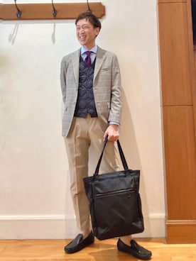「アイテム（テーラードジャケット）」を使った、Tatsuo.YMさん（メンズ・182cm）の秋コーディネート