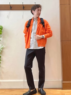 「NOLLEY'S goodman（ノーリーズグッドマン）のアイテム（ニット/セーター）」を使った、Tatsuo.YMさん（メンズ・182cm）の春コーディネート