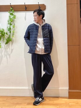 「NOLLEY'S」｜「アイテム（ダウンジャケット/コート）」を使った、Tatsuo.YMさん（メンズ・182cm）の秋コーディネート