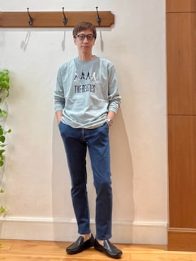 「NOLLEY'S goodman（ノーリーズグッドマン）のアイテム（パンツ）」を使った、Tatsuo.YMさん（メンズ・182cm）の夏コーディネート
