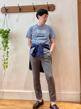 「Stutostein Nolley's（シュテットシュタインノーリーズ）のアイテム（パンツ）」を使った、Tatsuo.YMさん（メンズ・182cm）の春コーディネート