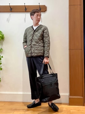 「TAION（タイオン）のアイテム（ブルゾン）」を使った、Tatsuo.YMさん（メンズ・182cm）の夏コーディネート