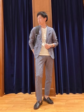 「Stutostein Nolley's（シュテットシュタインノーリーズ）のアイテム（トップス）」を使った、Tatsuo.YMさん（メンズ・182cm）の春コーディネート