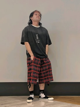 「DANKE SCHON（ダンケシェーン）のアイテム（トップス）」を使った、ミヤザキさん（メンズ・169cm）の夏コーディネート