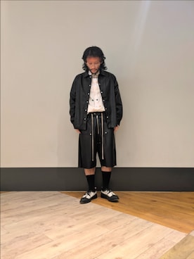 「アイテム（カバーオール）」を使った、ミヤザキさん（メンズ・169cm）の夏コーディネート