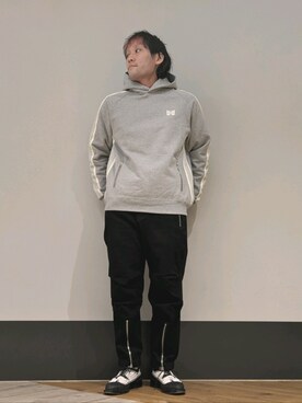 Needlesのパーカー（グレー系）を使った人気ファッション