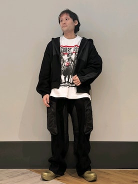 「Danke schon」｜「アイテム（スウェットパンツ）」を使った、ミヤザキさん（メンズ・169cm）の冬コーディネート