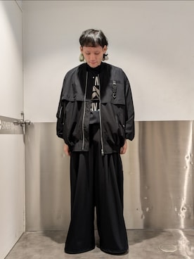 「DANKE SCHON（ダンケシェーン）のアイテム（MA-1）」を使った、ミヤザキさん（メンズ・169cm）の春コーディネート