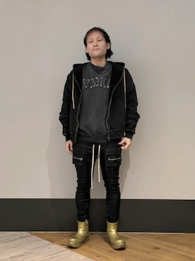 「L.H.P（エルエイチピー）のアイテム」を使った、ミヤザキさん（メンズ・169cm）の冬コーディネート