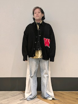 「DANKE SCHON（ダンケシェーン）のアイテム（デニムジャケット）」を使った、ミヤザキさん（メンズ・169cm）の冬コーディネート