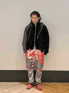 「DANKE SCHON（ダンケシェーン）のアイテム（パーカー）」を使った、ミヤザキさん（メンズ・169cm）の冬コーディネート