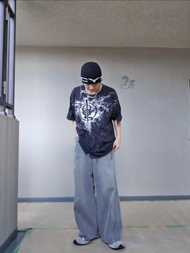 「アイテム（ニットキャップ/ビーニー）」を使った、mriveさん（メンズ・175cm・20代）の夏コーディネート