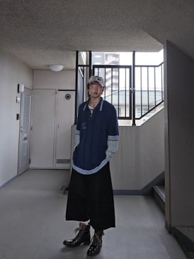 「aeae（エーイーエーイー）のアイテム（キャップ）」を使った、mriveさん（メンズ・176cm）の春コーディネート