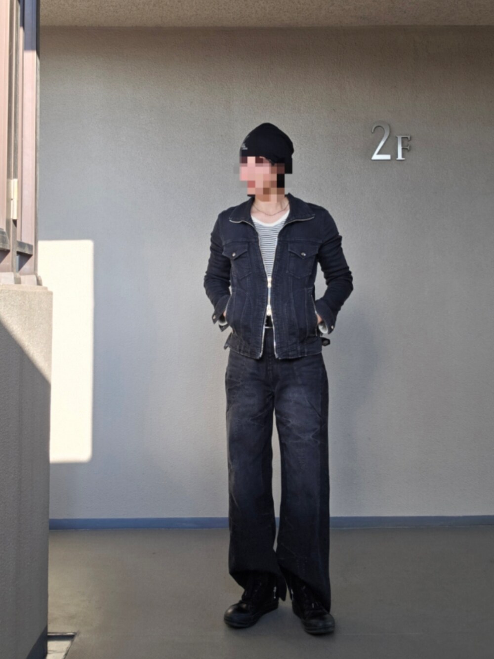GRANCY】Seam Design Wide Straight Denim Pants / シームデザイン