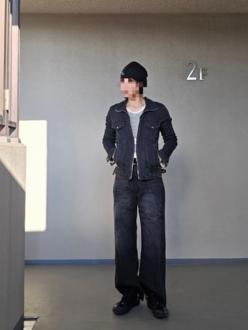 GRANCY】Seam Design Wide Straight Denim Pants / シームデザイン