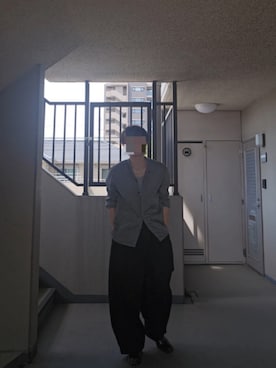 「alfredoBANNISTER（アルフレッドバニスター）のアイテム（ブーツ、ブラウン系）」を使った、mriveさん（メンズ・176cm）の夏コーディネート