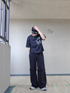 「アイテム（ニットキャップ/ビーニー）」を使った、mriveさん（メンズ・175cm）の夏コーディネート