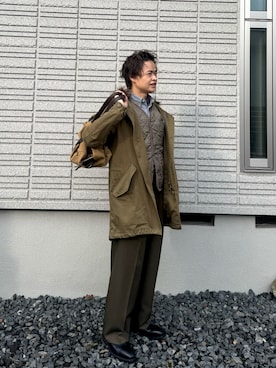 「FRED PERRY（フレッドペリー）のアイテム」を使った、𝕋𝕂さん（メンズ・166cm）の冬コーディネート