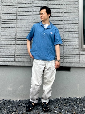 「DANTON（ダントン）のアイテム」を使った、𝕋𝕂さん（メンズ・166cm）の春コーディネート