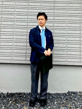 「DANTON（ダントン）のアイテム」を使った、𝕋𝕂さん（メンズ・166cm）の春コーディネート