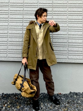 「FRED PERRY（フレッドペリー）のアイテム」を使った、𝕋𝕂さん（メンズ・166cm）の冬コーディネート