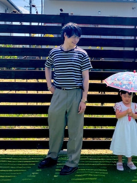 「Paraboot（パラブーツ）のアイテム」を使った、𝕋𝕂さん（メンズ・166cm）の夏コーディネート