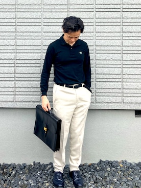 「LACOSTE（ラコステ）のアイテム」を使った、𝕋𝕂さん（メンズ・166cm）の夏コーディネート